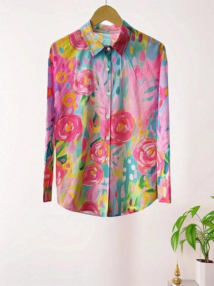 Heidi | Abstract Print Button Front