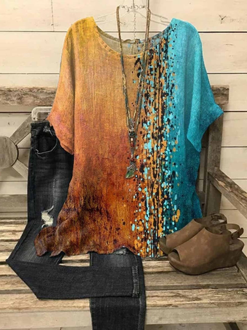 Catherine | Vintage Half-Sleeve Blouse
